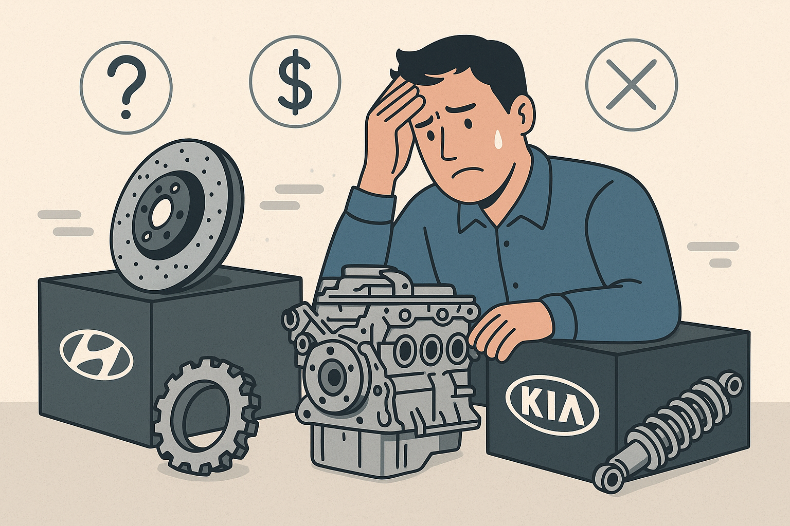 ۵ اشتباه رایج در خرید قطعات یدکی هیوندای و کیا